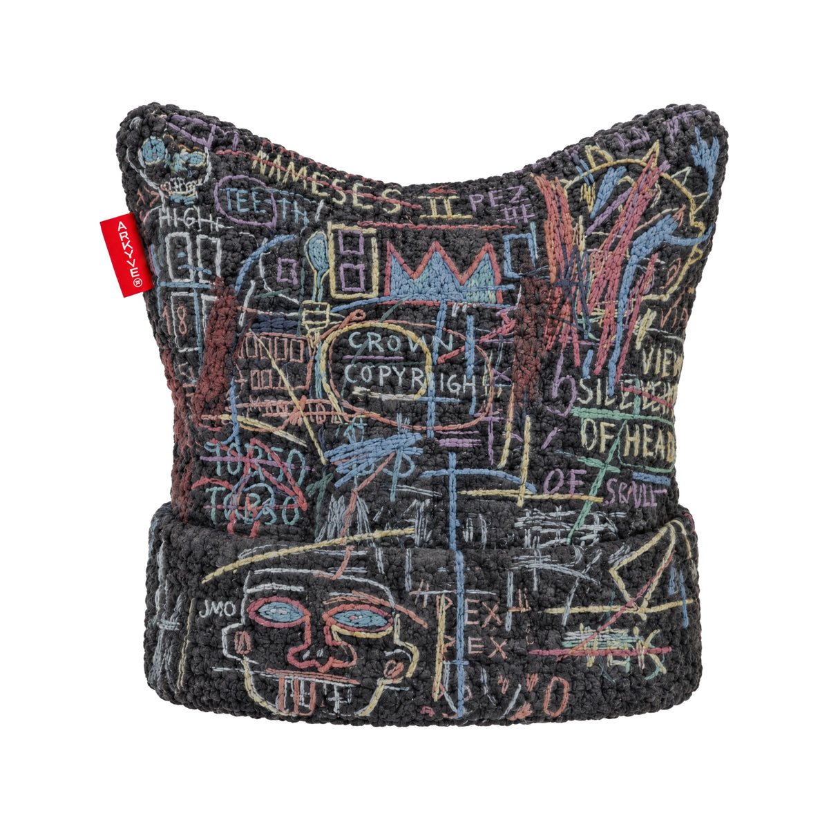 Arkyve X Basquiat "Kings of Egypt" Crochet Cat Hat