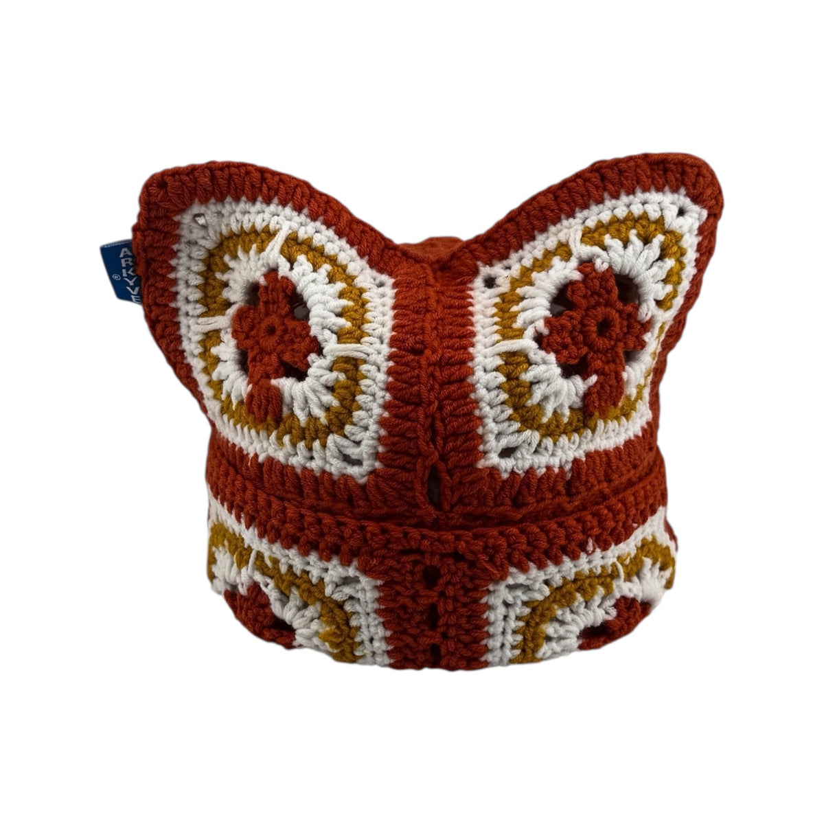 Fiery Cross Crochet Cat Hat