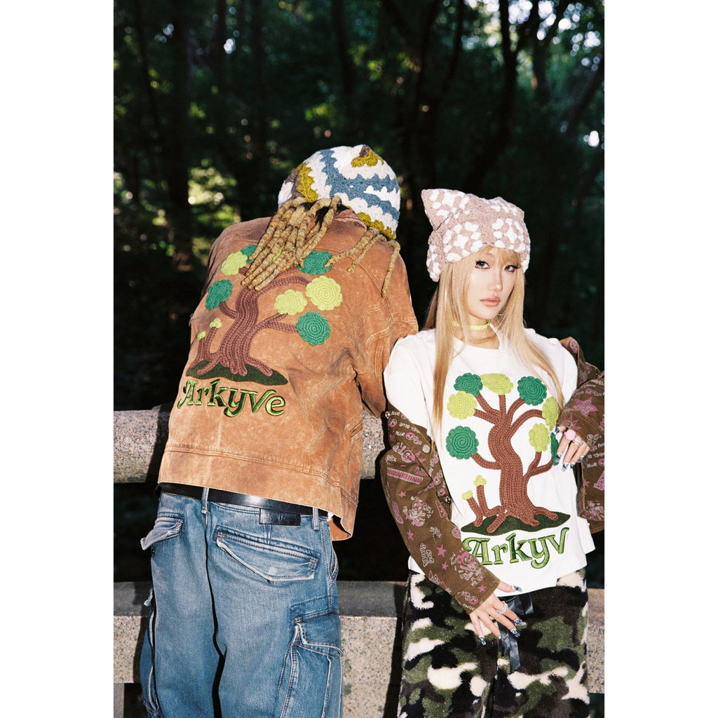 Wine Label Distressed Workwear Jacket