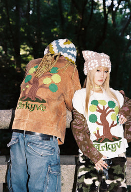 Wine Label Distressed Workwear Jacket