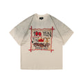 Arkyve X Basquiat 100 Yen Tee in cream, front view