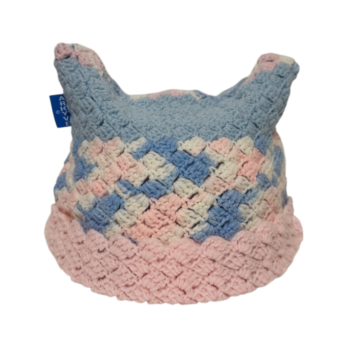 Cotton Candy Crochet Cat Hat (1of1)