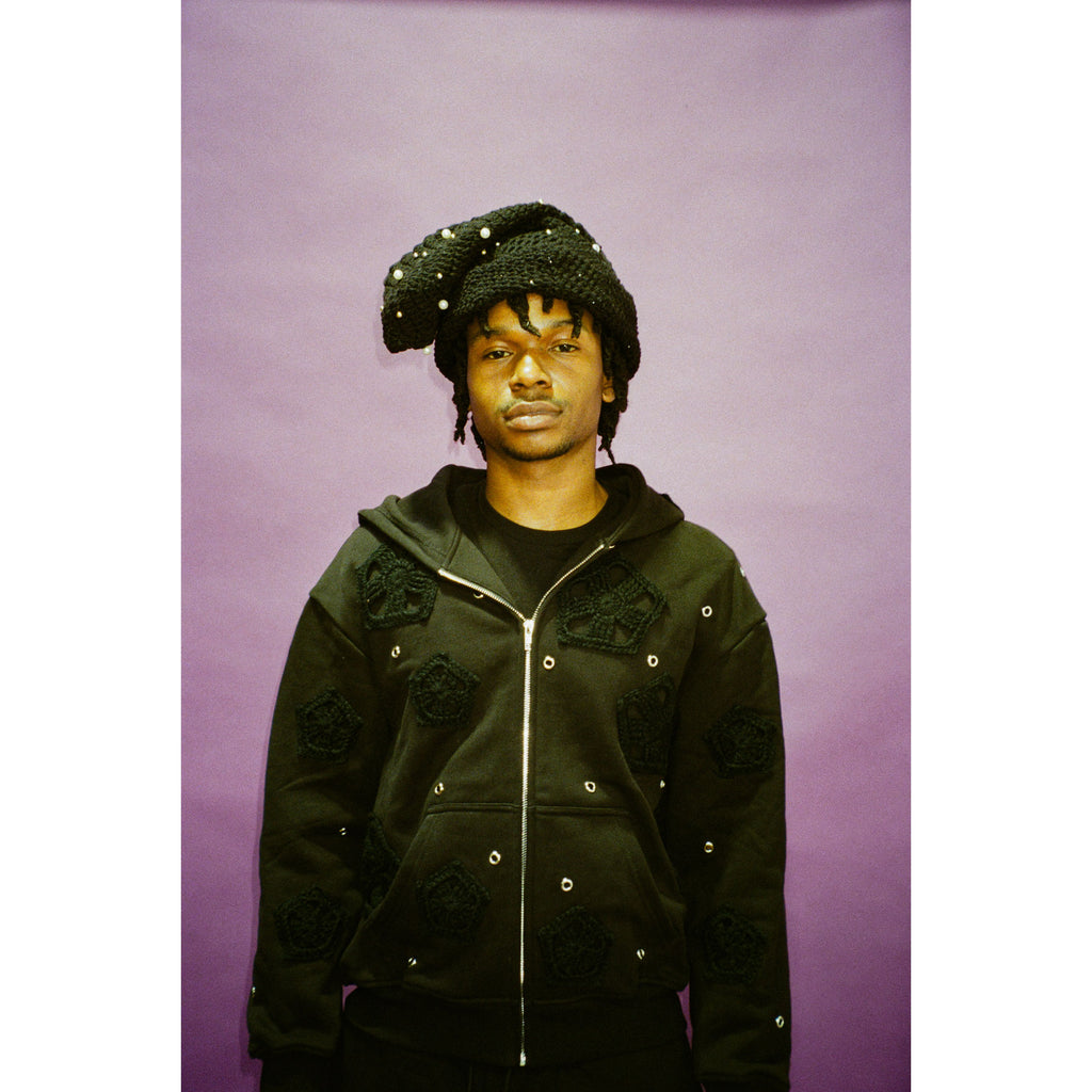 Pearl Crochet Sock Hat