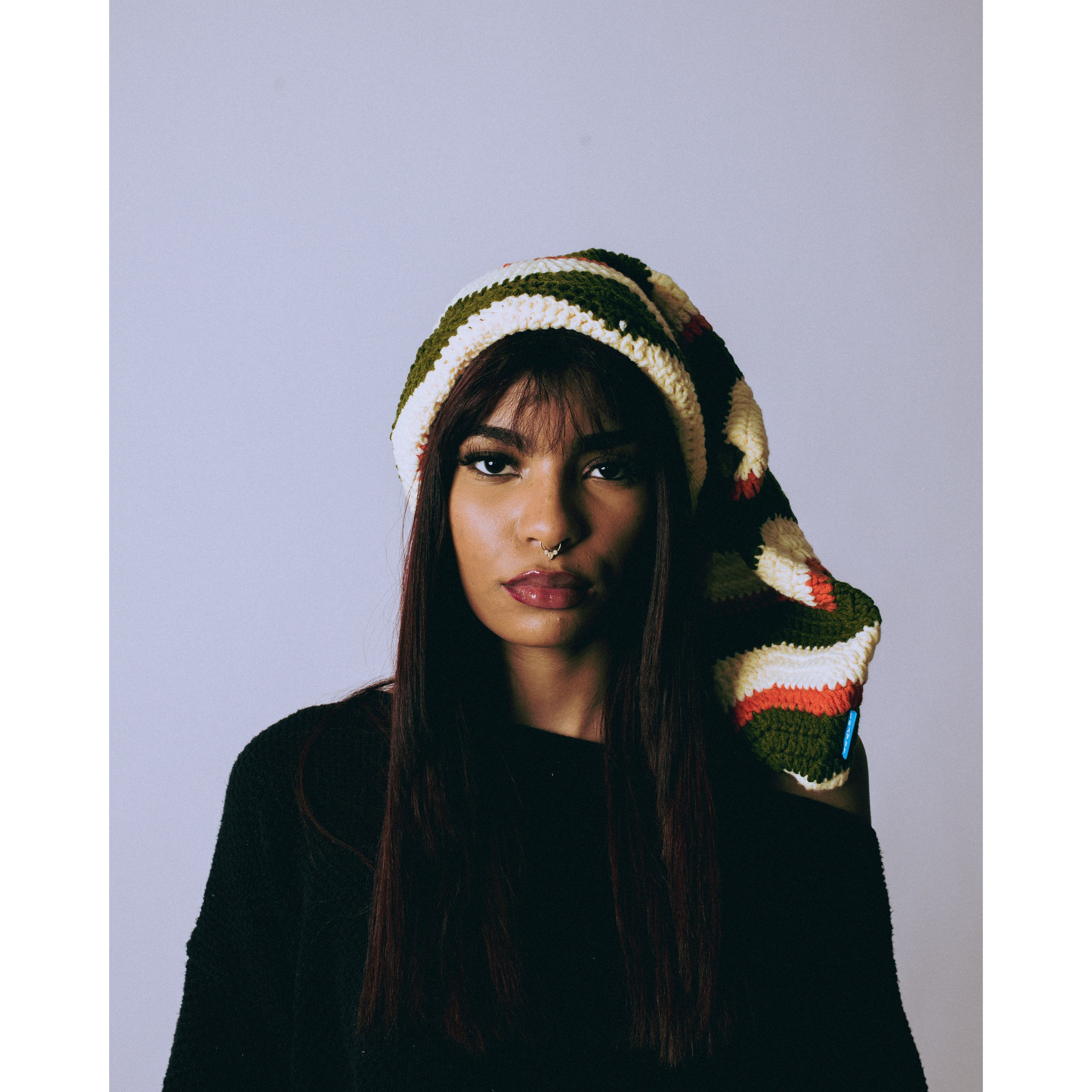 Jungle Ember Crochet Sock Hat