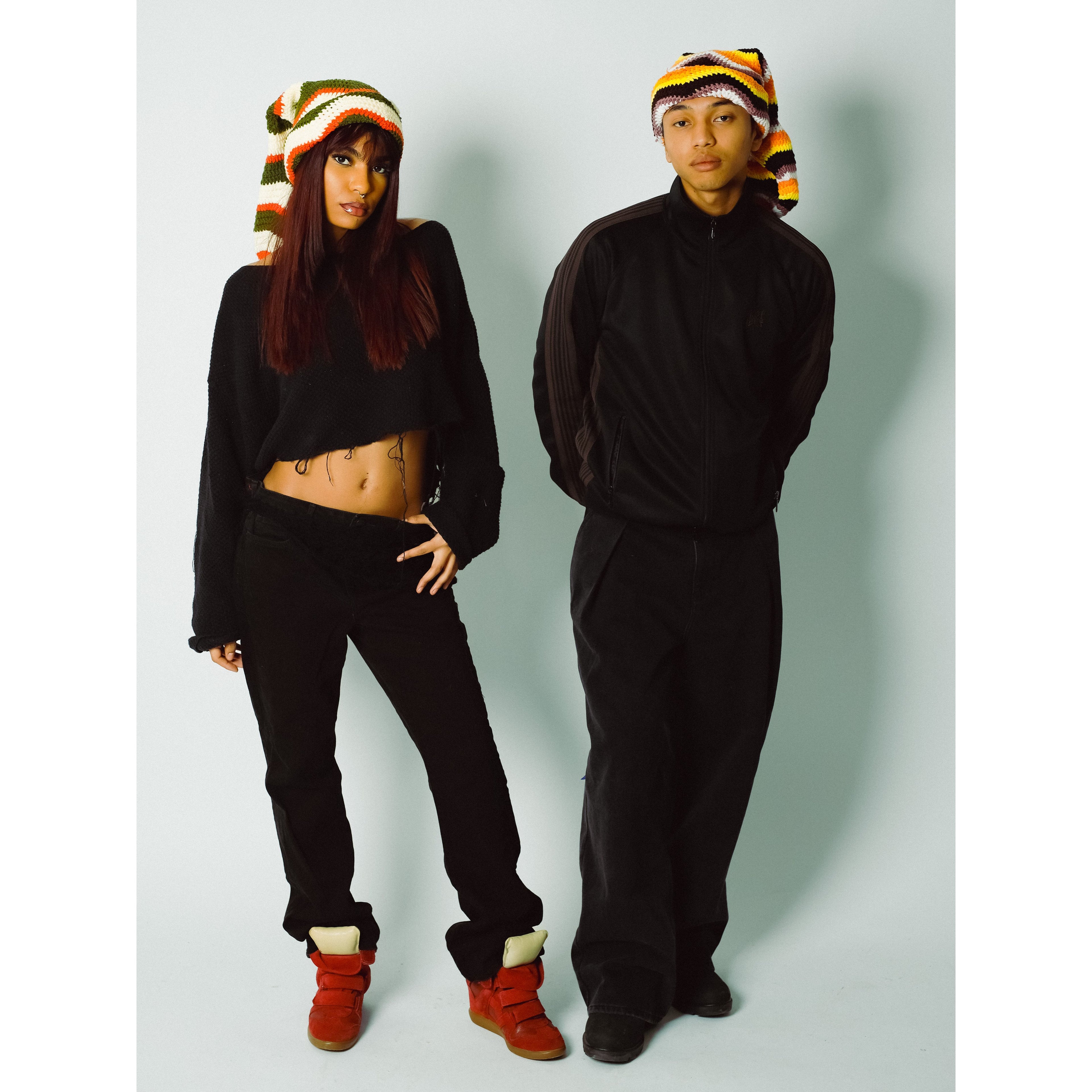 Jungle Ember Crochet Sock Hat