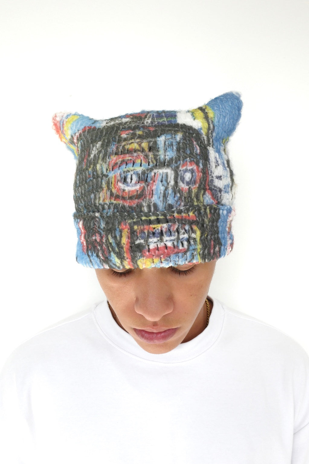 Arkyve X Basquiat "Untitled 1982" Crochet Cat Hat