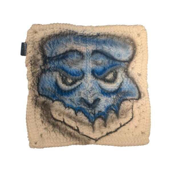 Blue Skull 1of1 Crochet Cat Hat