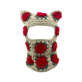 3D Rose Crochet Cat Mask