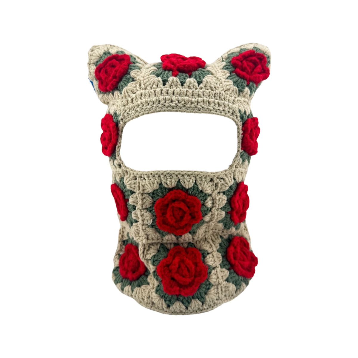 3D Rose Crochet Cat Mask