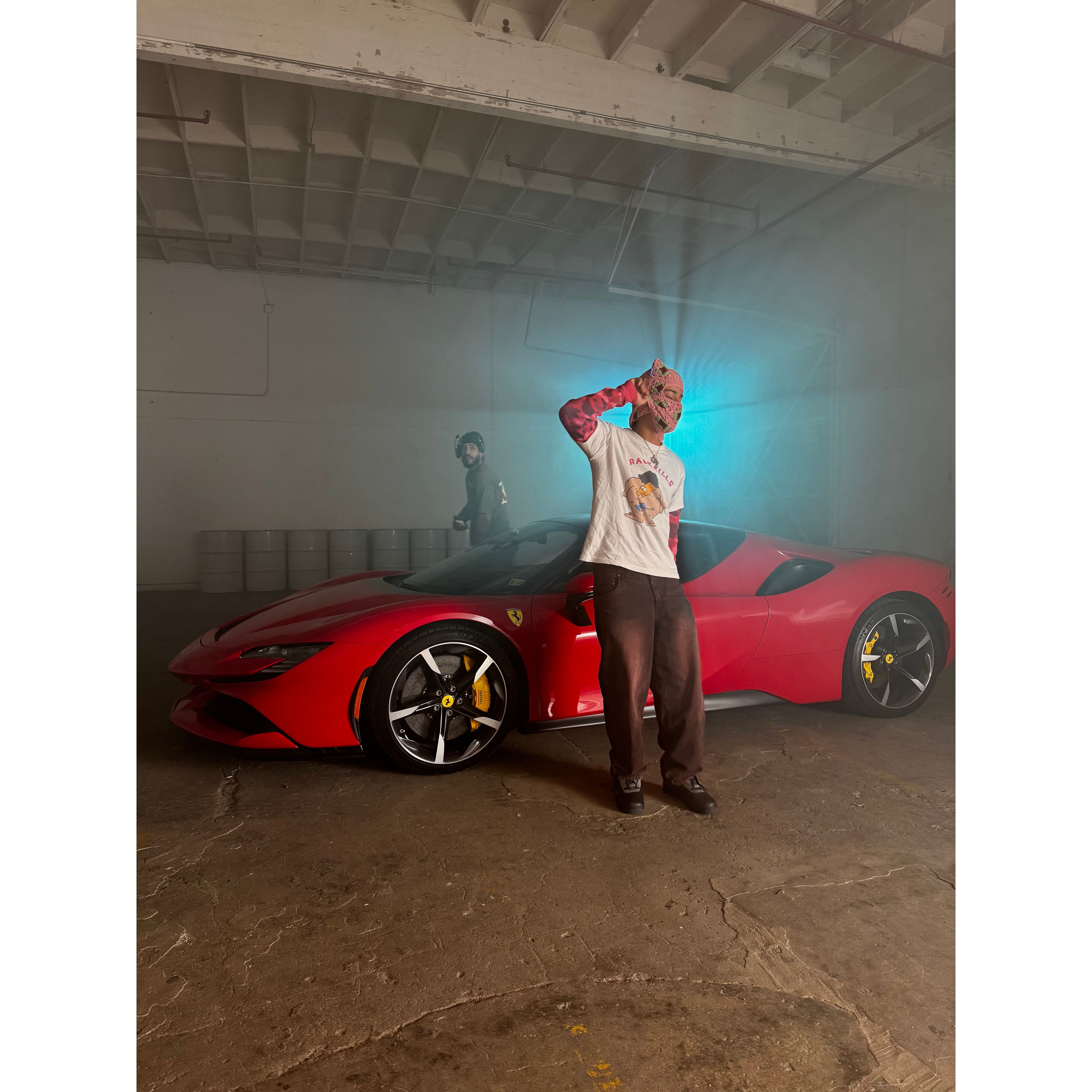 Pink Berry Crochet Ski Mask