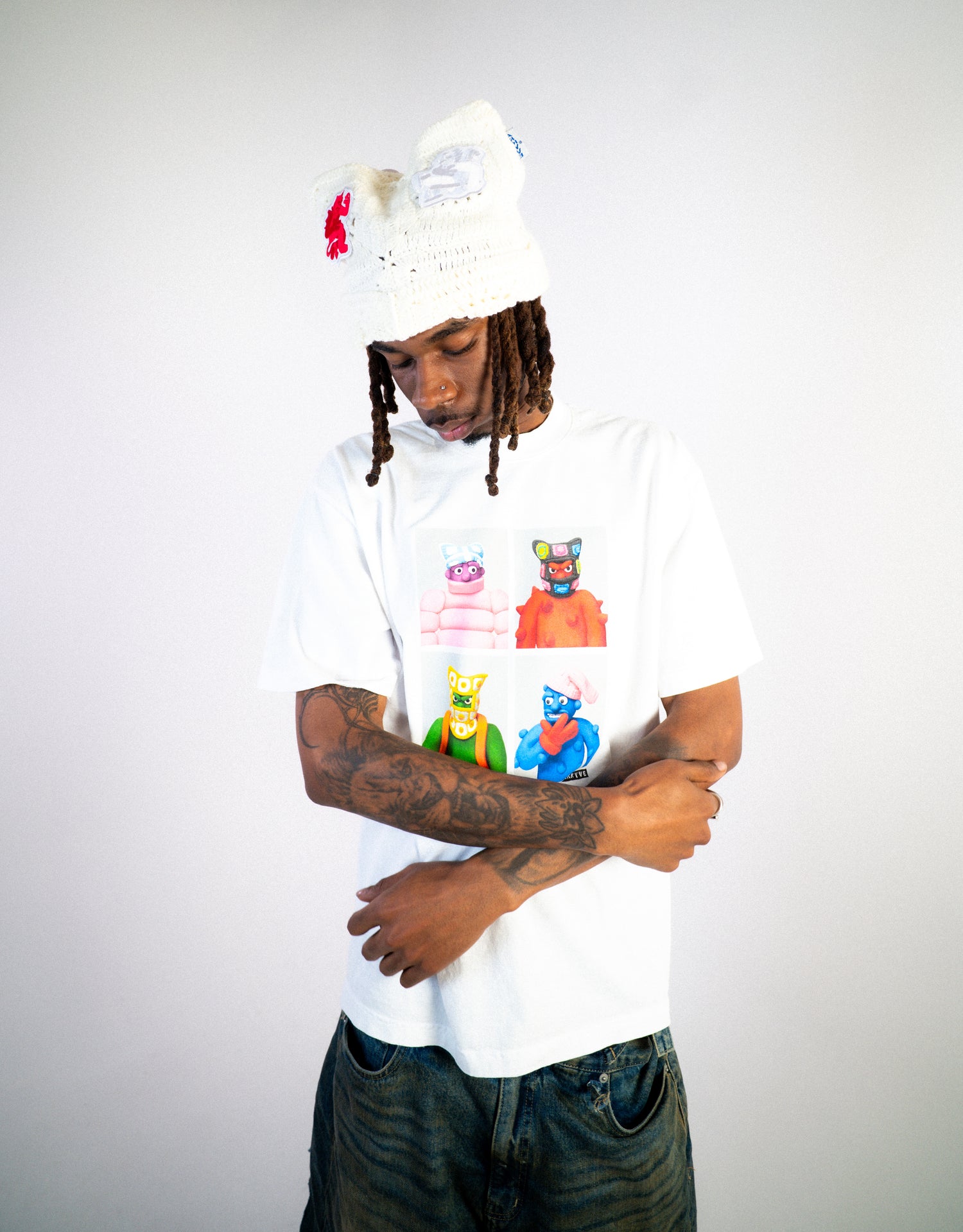 Neon Peaks Crochet Cat Hat (1of1)