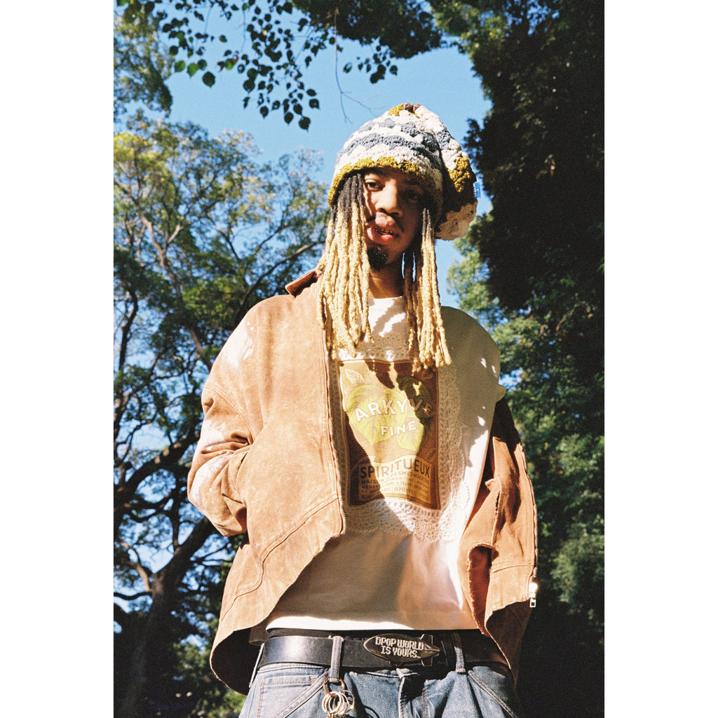 Crochet Wine Label White Tee