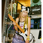 Black Snowflake Crochet Cat Hat