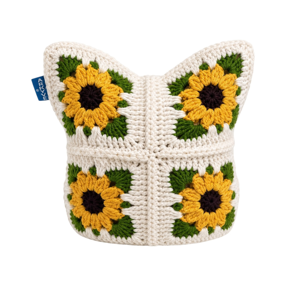 Sunflower V2 Crochet Cat Hat