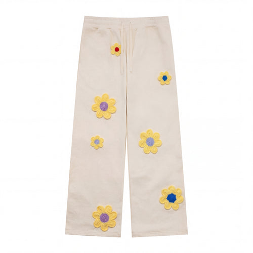 Arkyve X Steven Harrington Flower Patch Sweatpants - Cream
