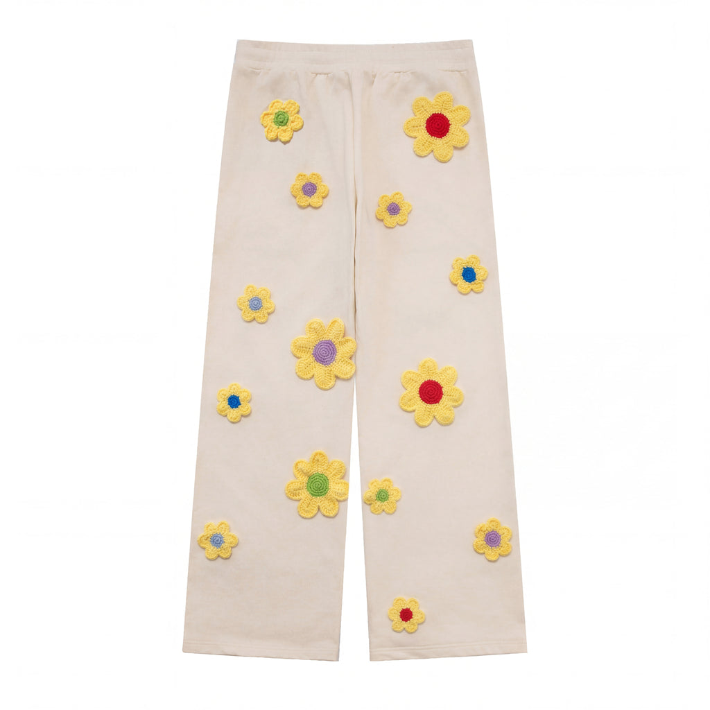 Arkyve X Steven Harrington Flower Patch Sweatpants - Cream