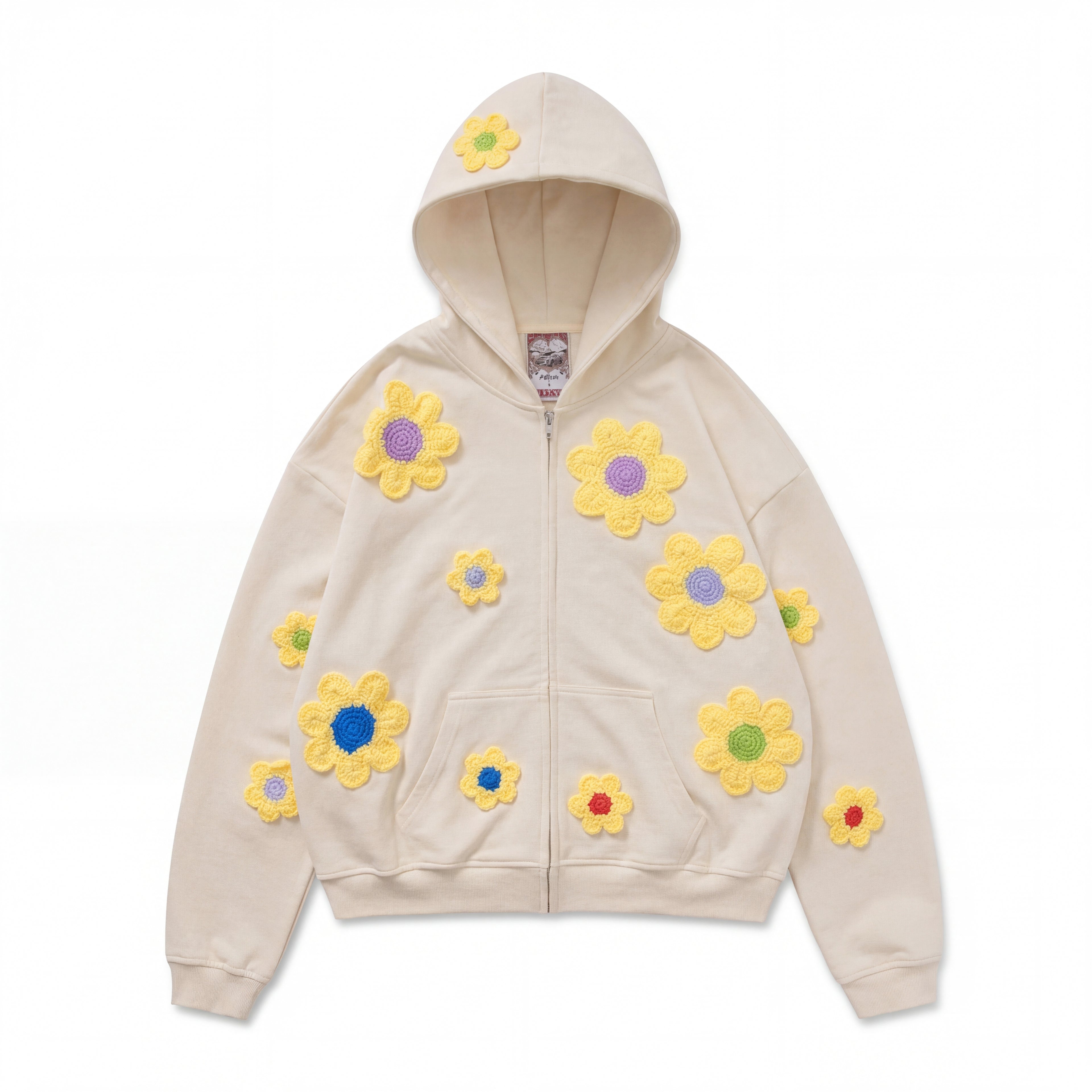 Arkyve X Steven Harrington Flower Patch Hoodie - Cream