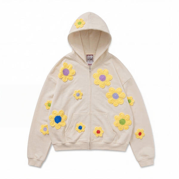 Arkyve X Steven Harrington Flower Patch Hoodie - Cream