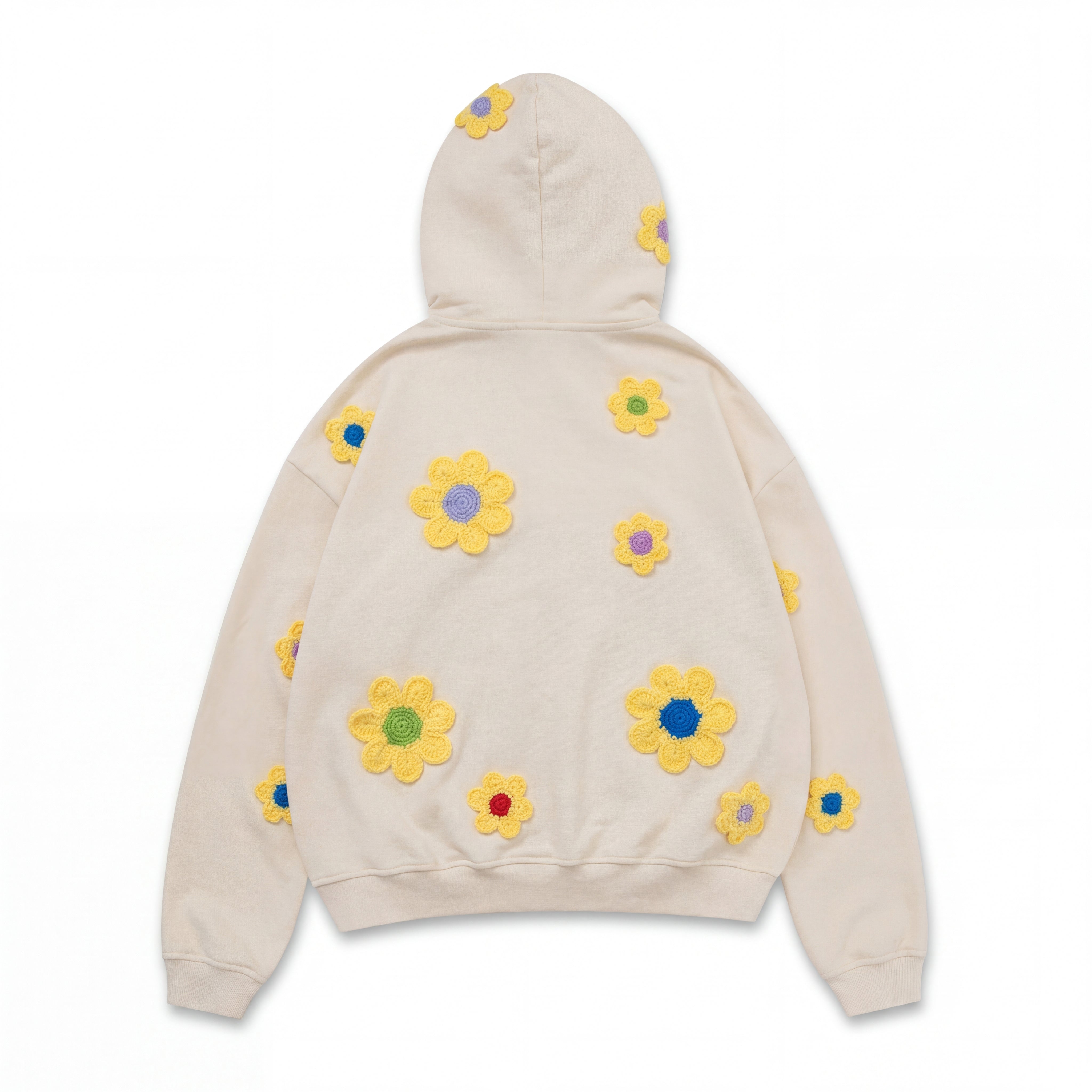 トレーナー/スウェット FLOWER PATCH SWEAT TOP Crochet Patch Sweatsuit Hoodie | Arkyve