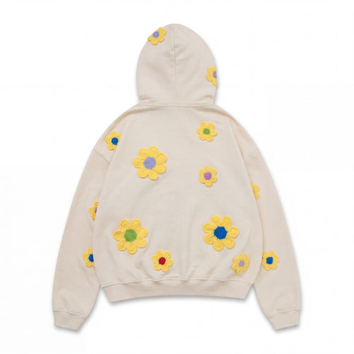 Arkyve X Steven Harrington Flower Patch Hoodie - Cream