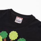 Crochet Tree Patch Black Tee