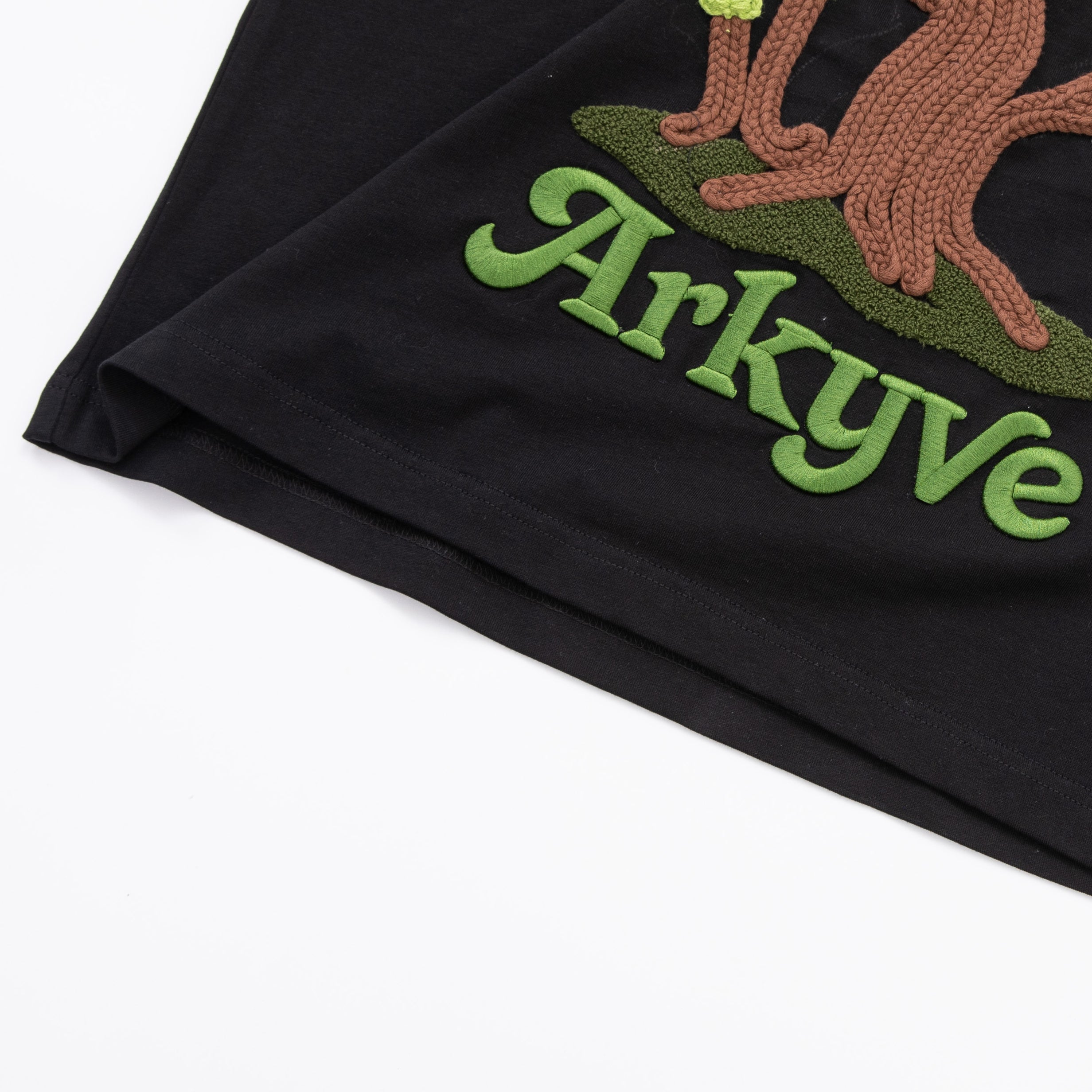 Crochet Tree Patch Black Tee