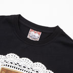 Crochet Wine Label Black Tee