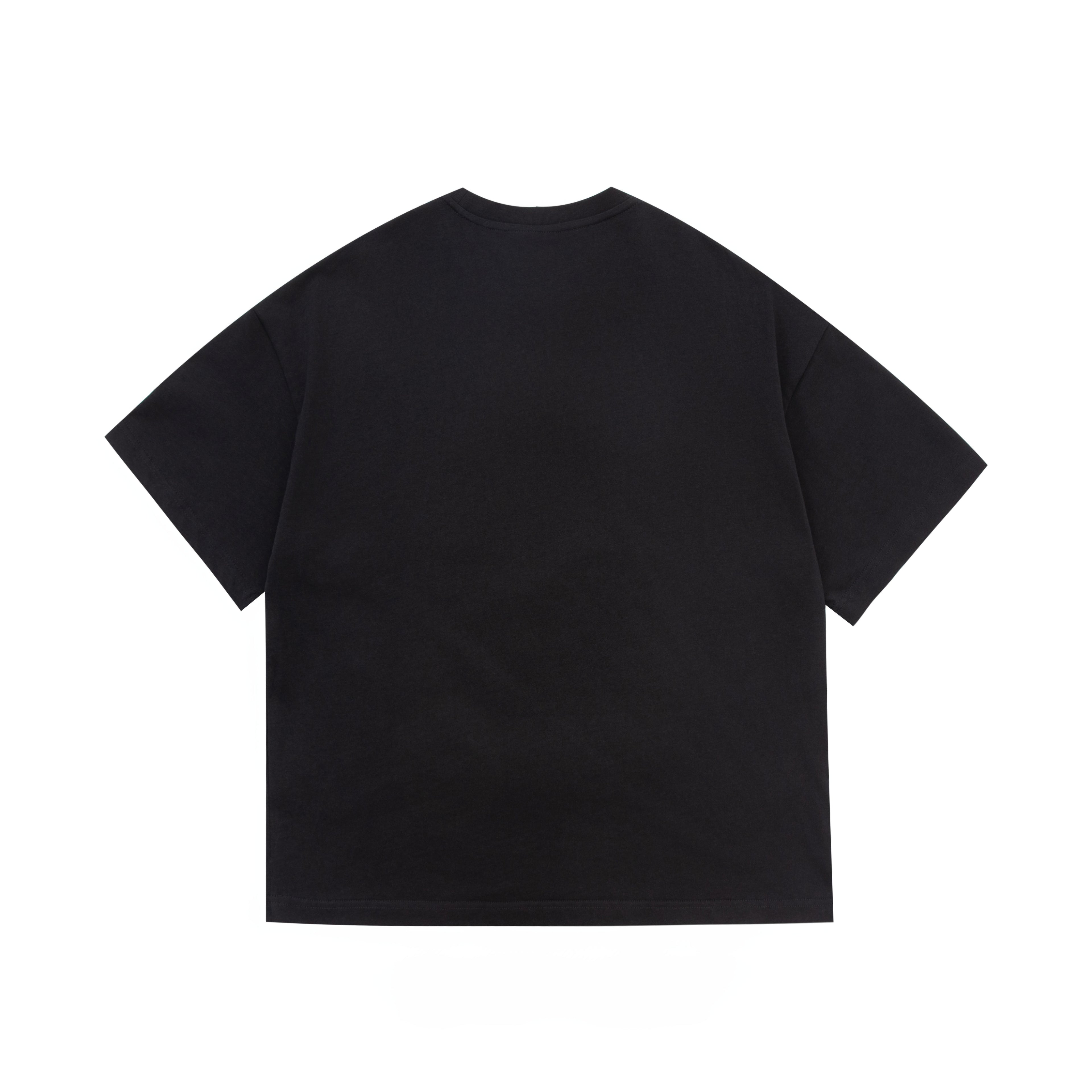 Crochet Wine Label Black Tee