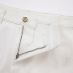 Pink Star Crochet White Denim