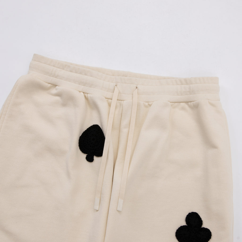 Poker Crochet Patch Sweatpants
