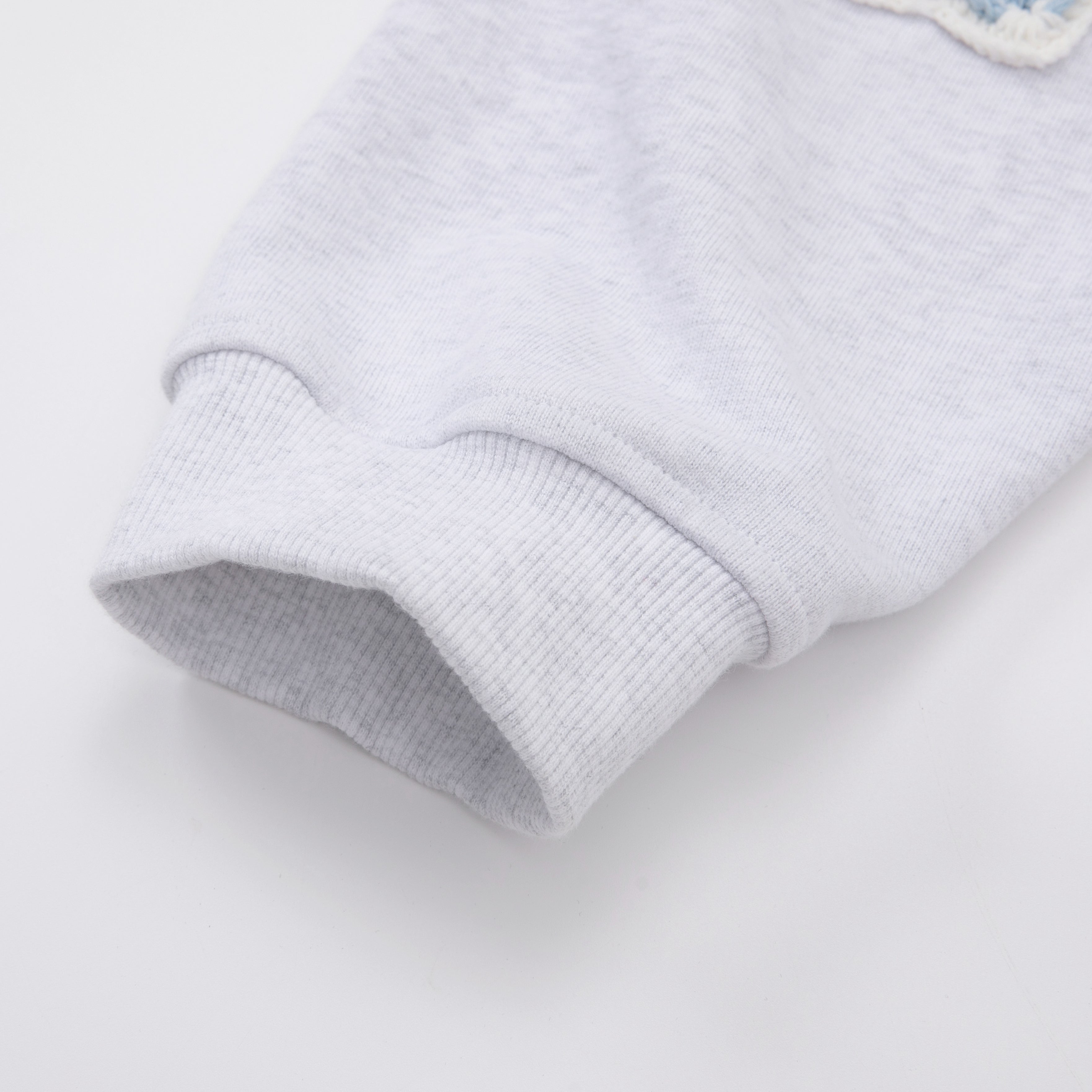 Blue Star Crochet Patch Sweatshirt