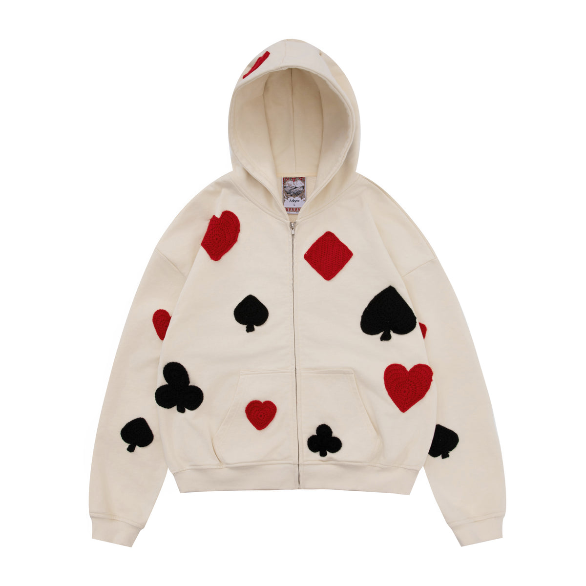 Poker Patch Zip up Sweatshirt