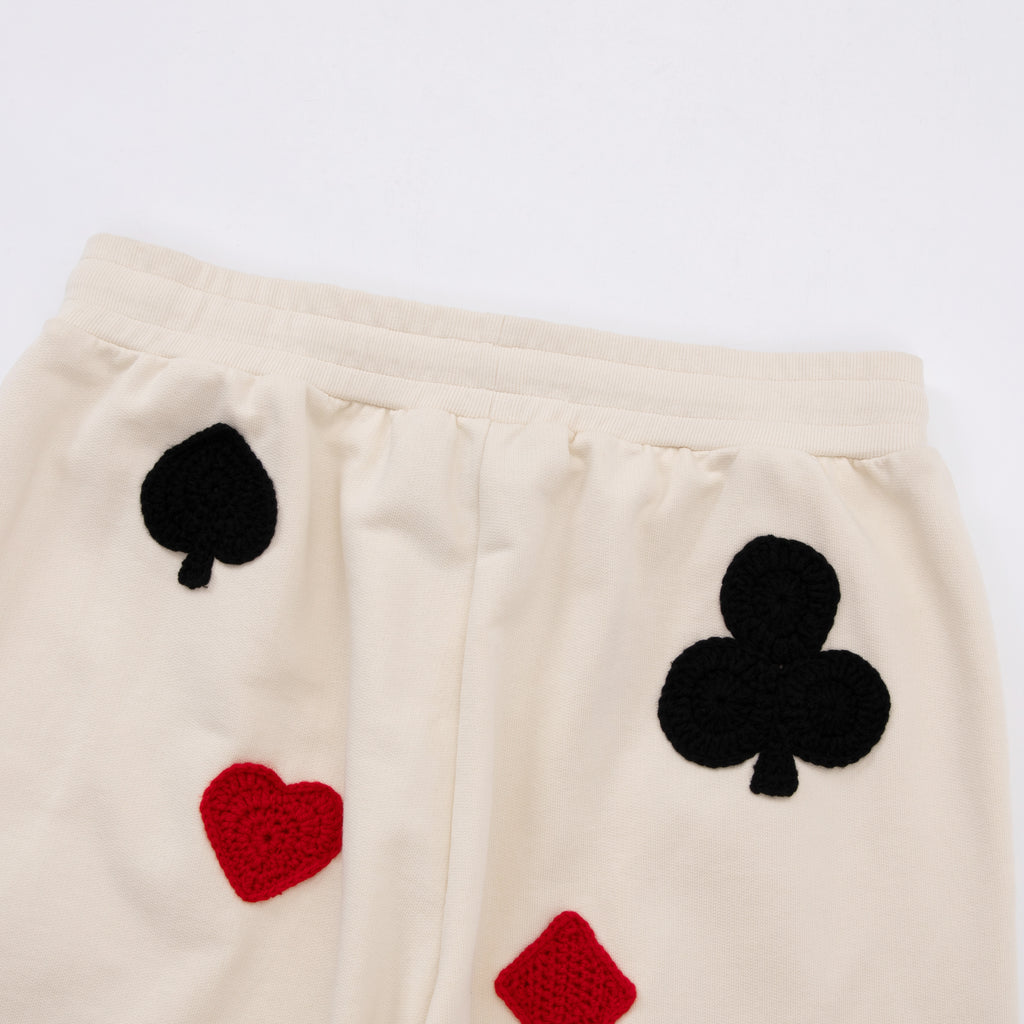 Poker Crochet Patch Sweatpants