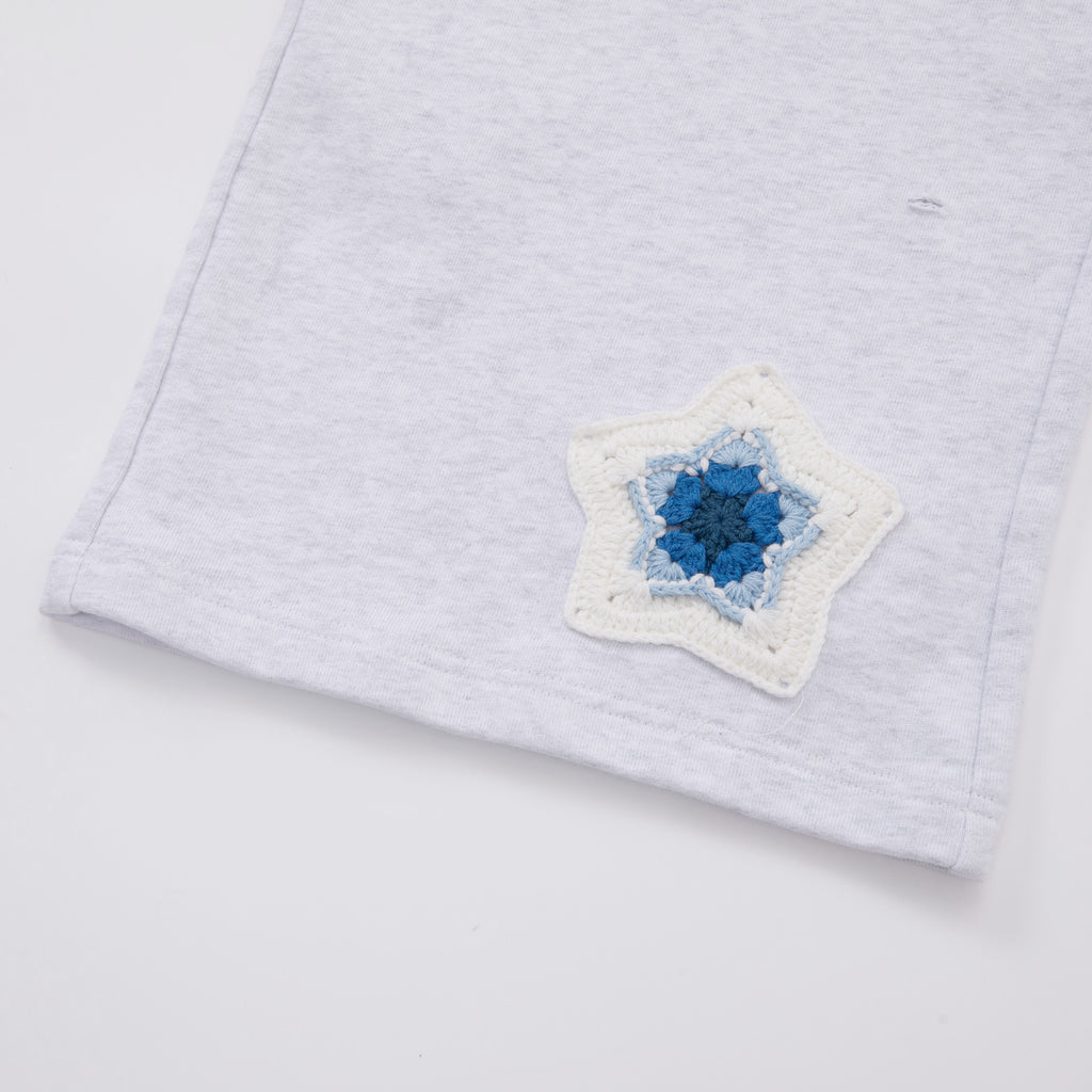 Blue Star Crochet Patch Sweatpants