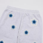 Blue Star Crochet Patch Sweatpants