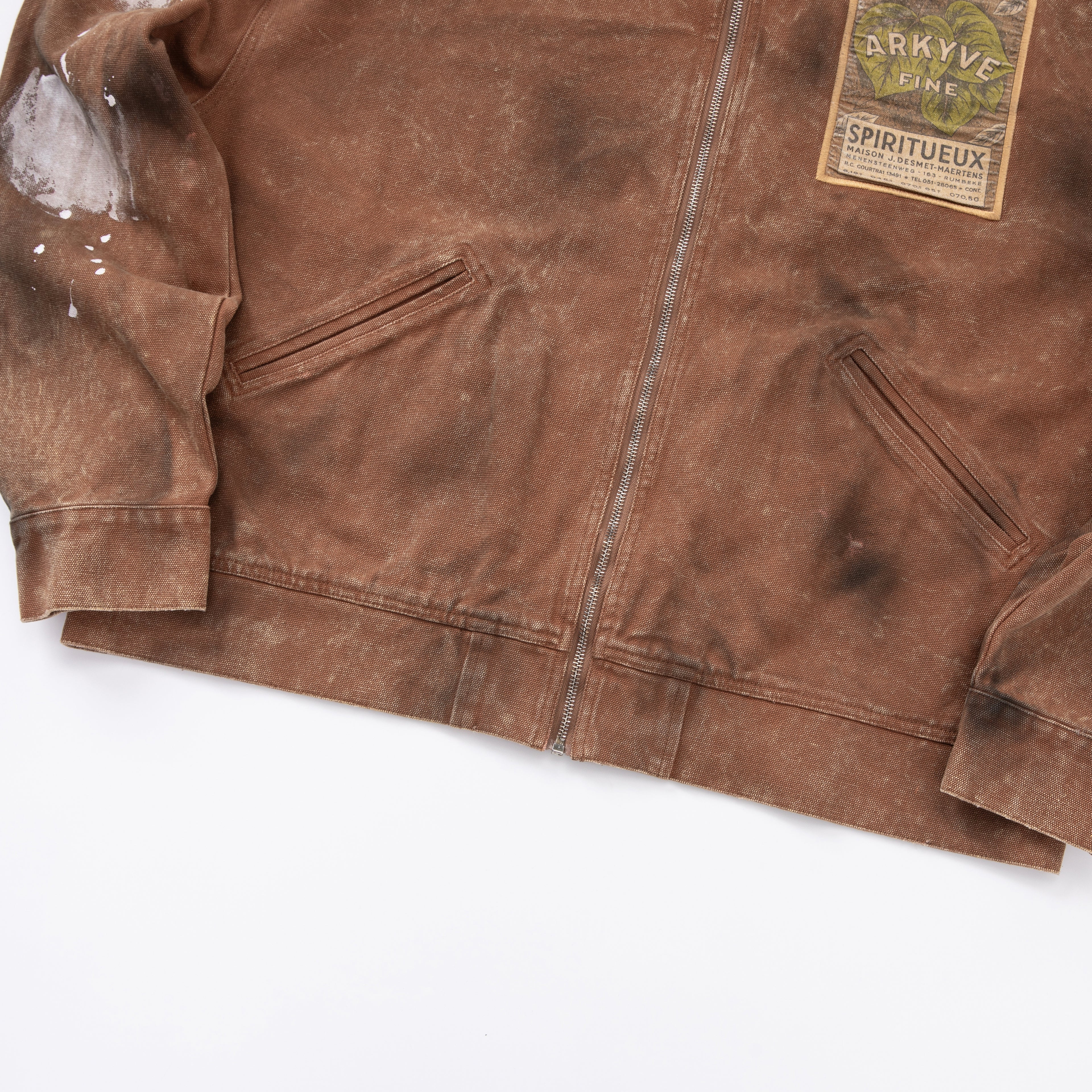 Wine Label Distressed Workwear Jacket