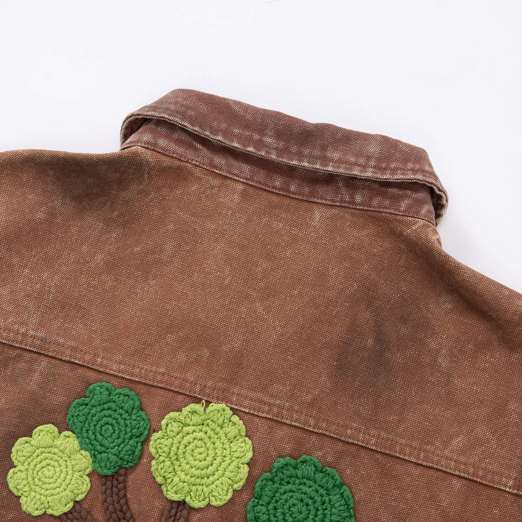 Wine Label Distressed Workwear Jacket