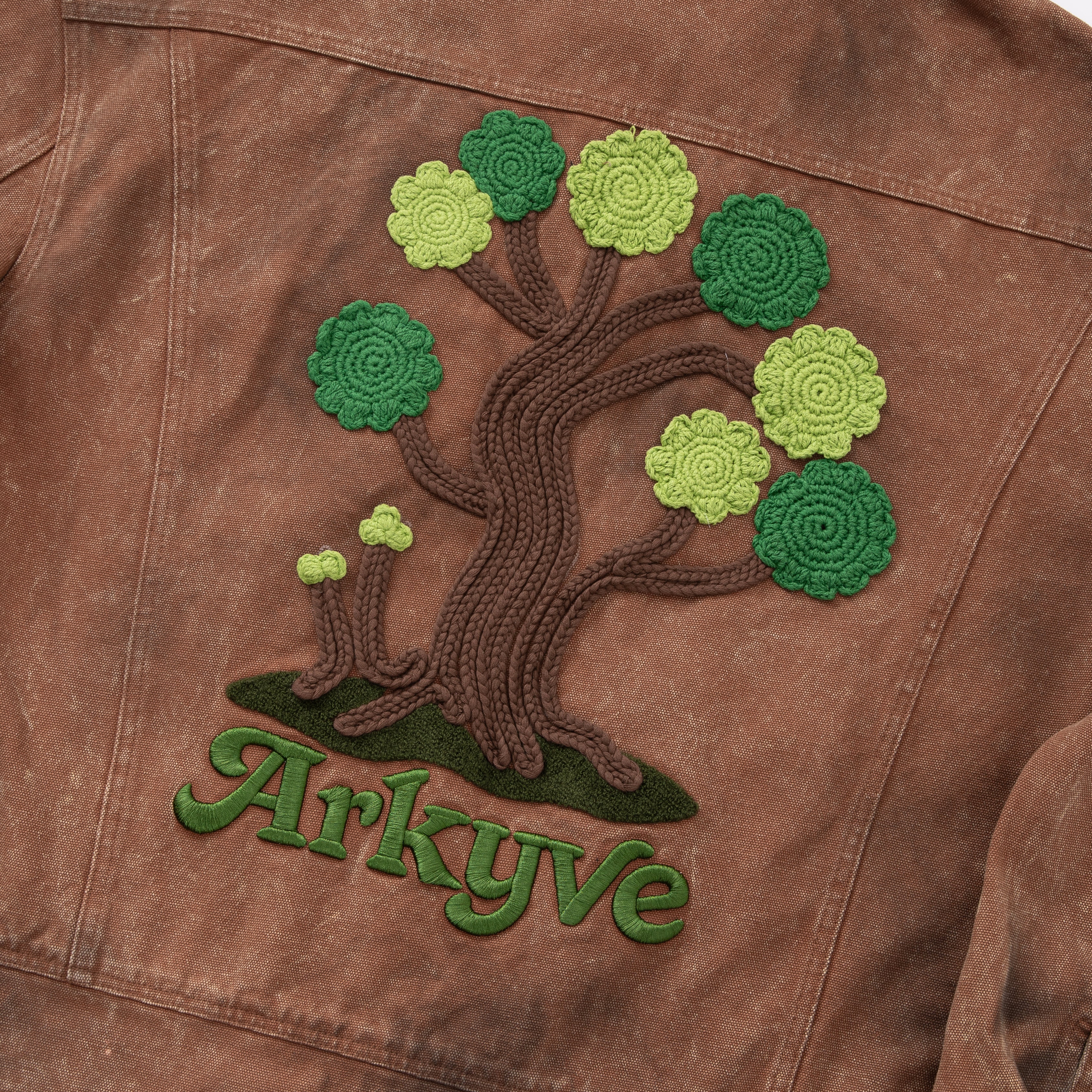 Wine Label Distressed Workwear Jacket