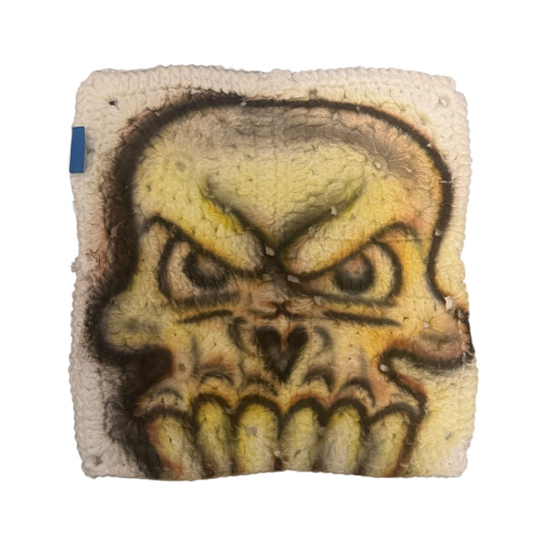 Yellow Skull 1of1 Crochet Cat Hat