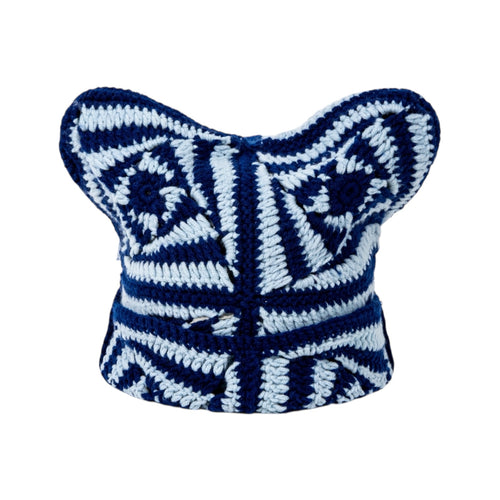 Navy Spin Crochet Cat Hat