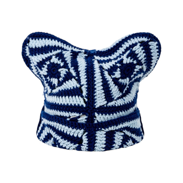 Navy Spin Crochet Cat Hat