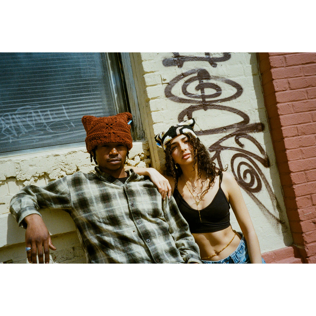 Chocolate Crochet Cat Hat