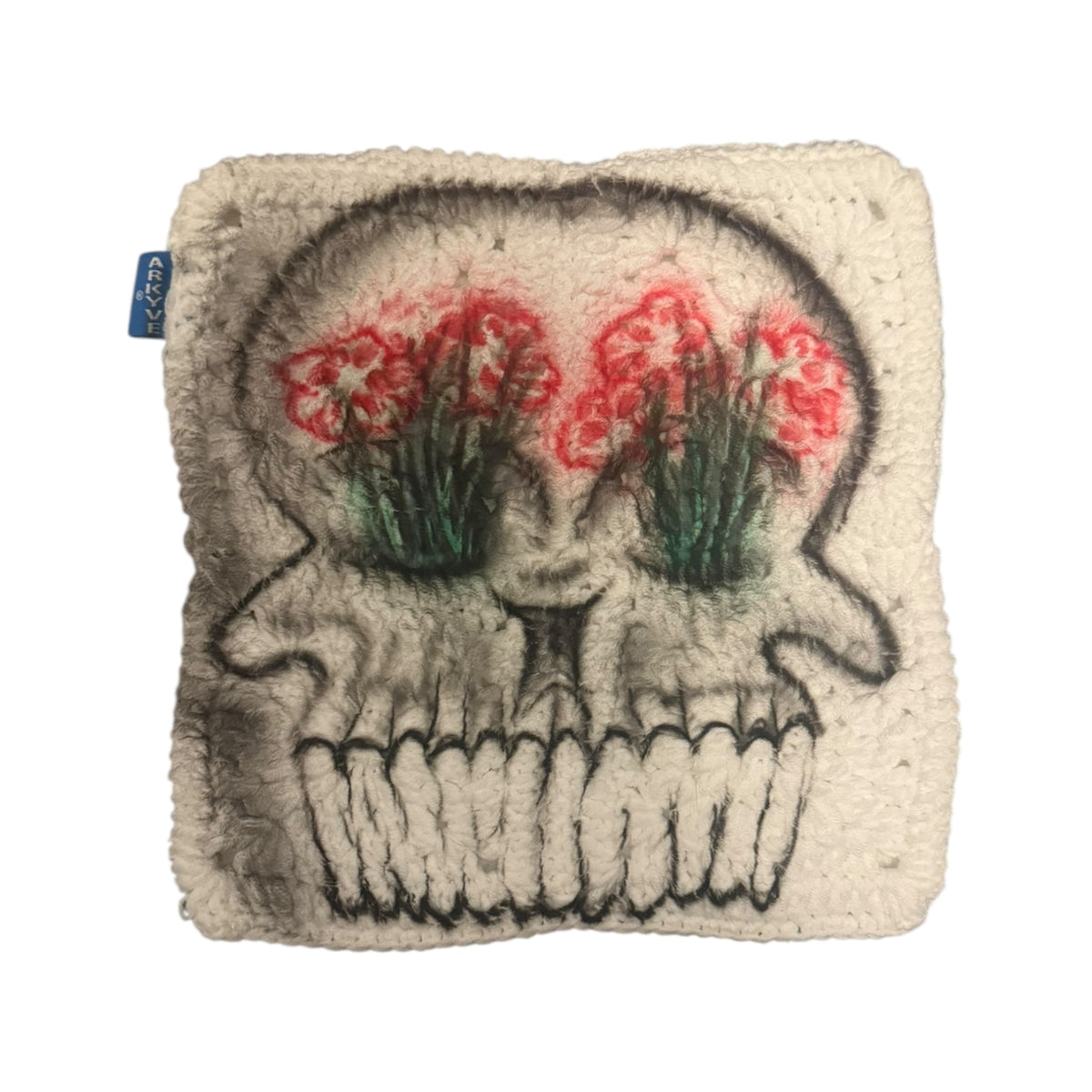 Flower Skull 1of1 Crochet Cat Hat