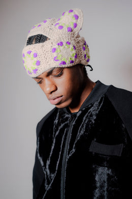 Orchid Sand Crochet Cat Mask