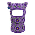 Violet Crochet Cat Mask