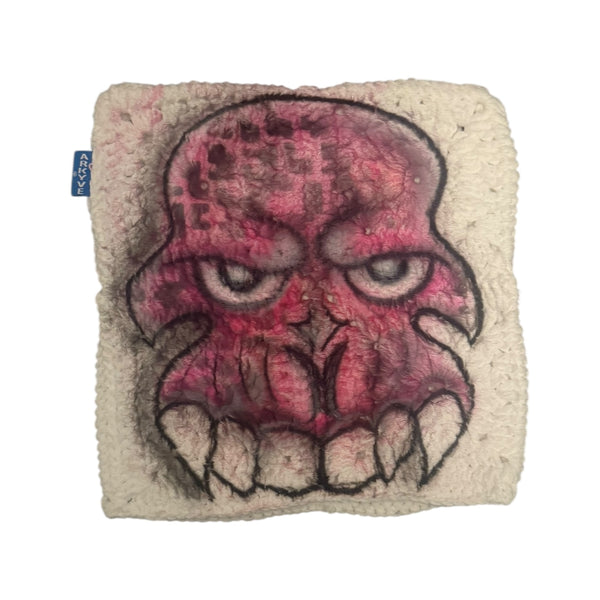 Pink Skull 1of1 Crochet Cat Hat