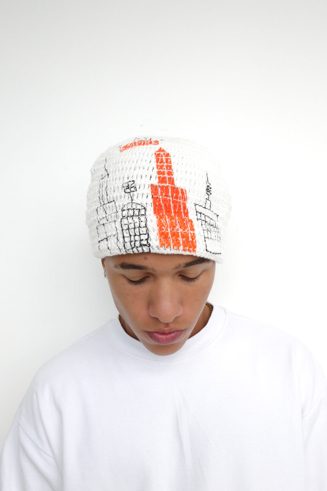 Arkyve X Basquiat "Mecca" Crochet Beanie