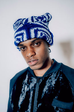 Navy Spin Crochet Cat Hat