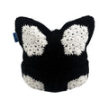 Black Snowflake Crochet Cat Hat