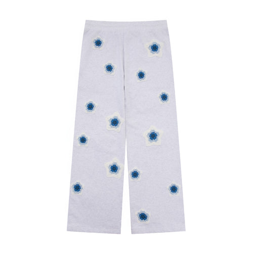 Blue Star Crochet Patch Sweatpants